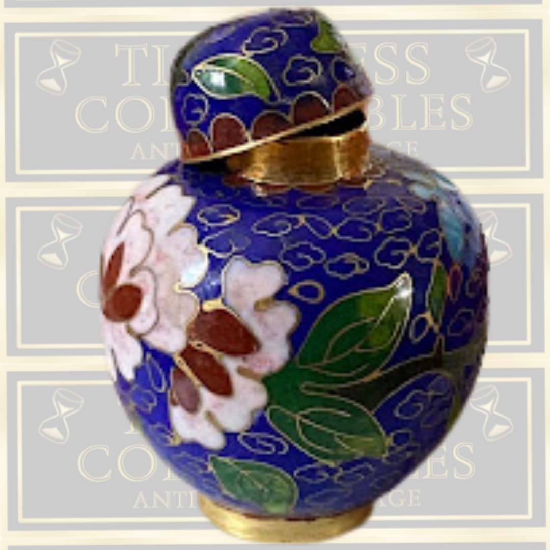 Vintage Chinese Cloisonné Miniature Ginger Jar