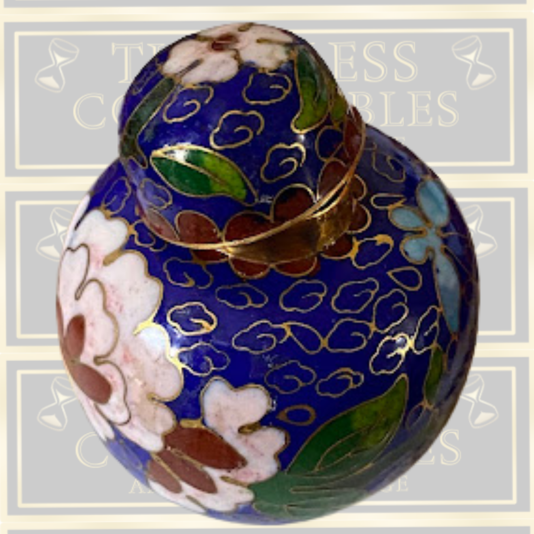 Vintage Chinese Cloisonné Miniature Ginger Jar