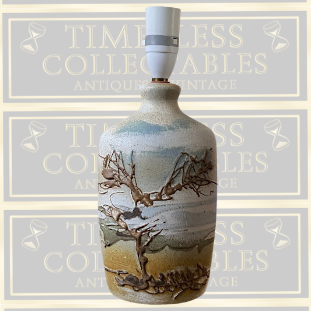 Vintage Peter Ellery Design Tremaen Studio Pottery Lamp