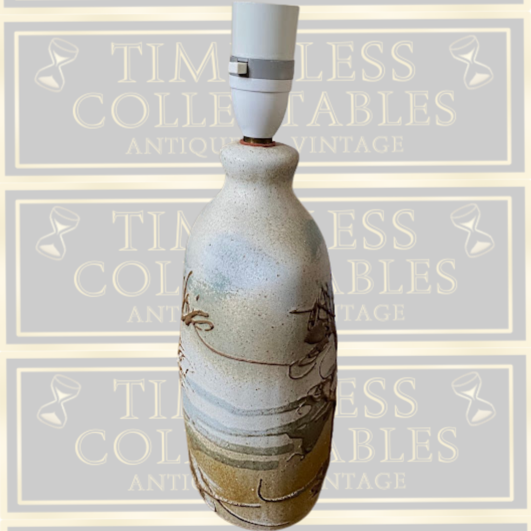 Vintage Peter Ellery Design Tremaen Studio Pottery Lamp