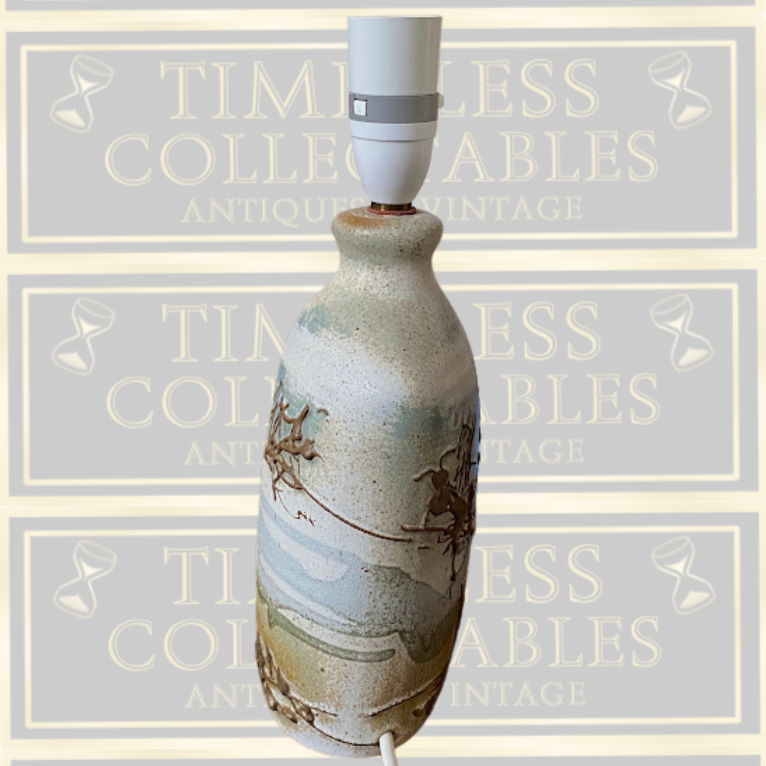 Vintage Peter Ellery Design Tremaen Studio Pottery Lamp