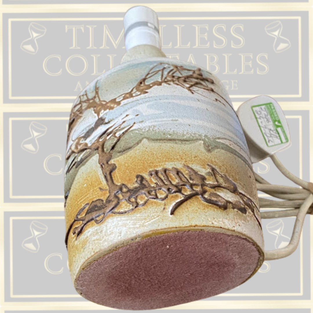 Vintage Peter Ellery Design Tremaen Studio Pottery Lamp