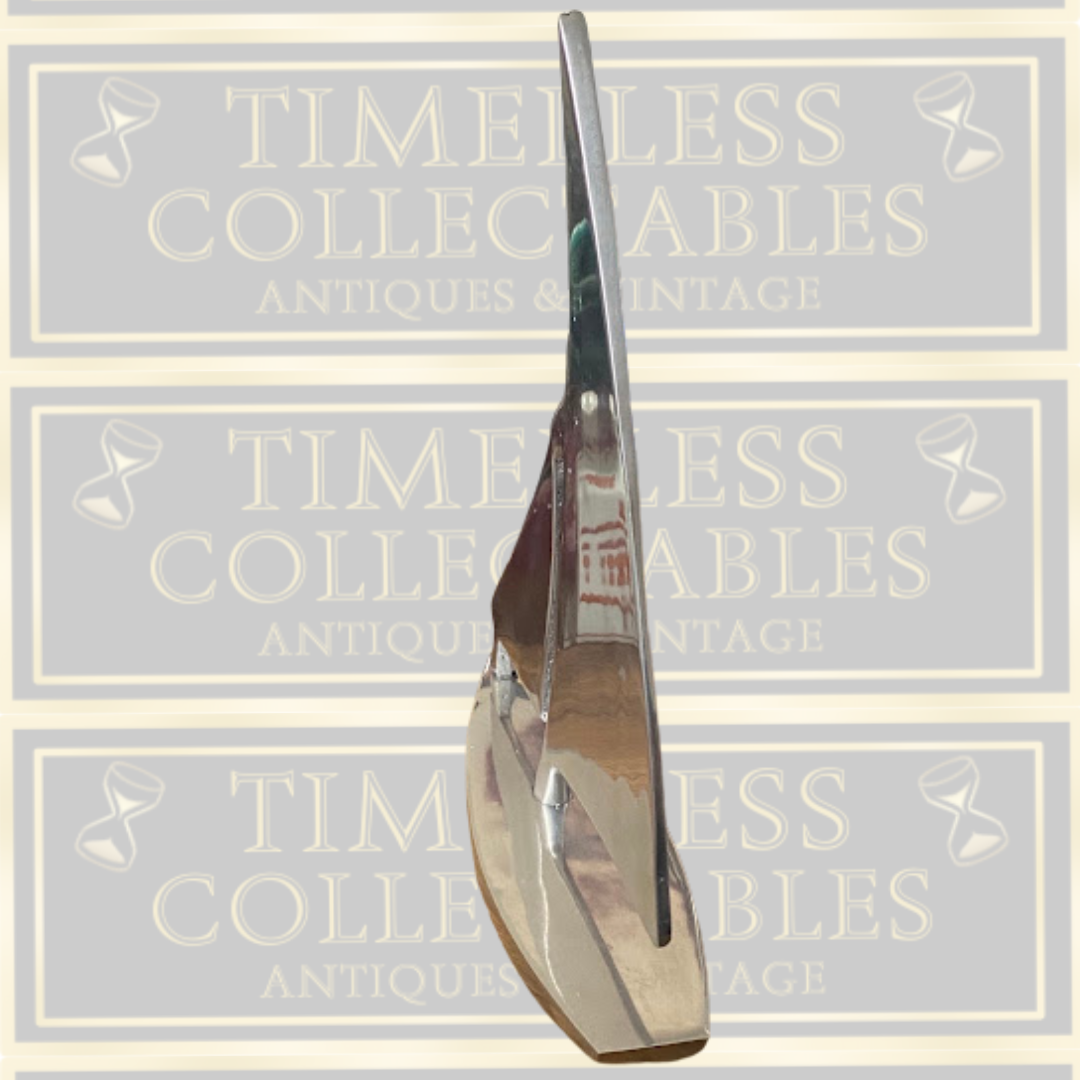 Vintage Ornamental Aluminium Yacht Sculpture-Nauticalia London