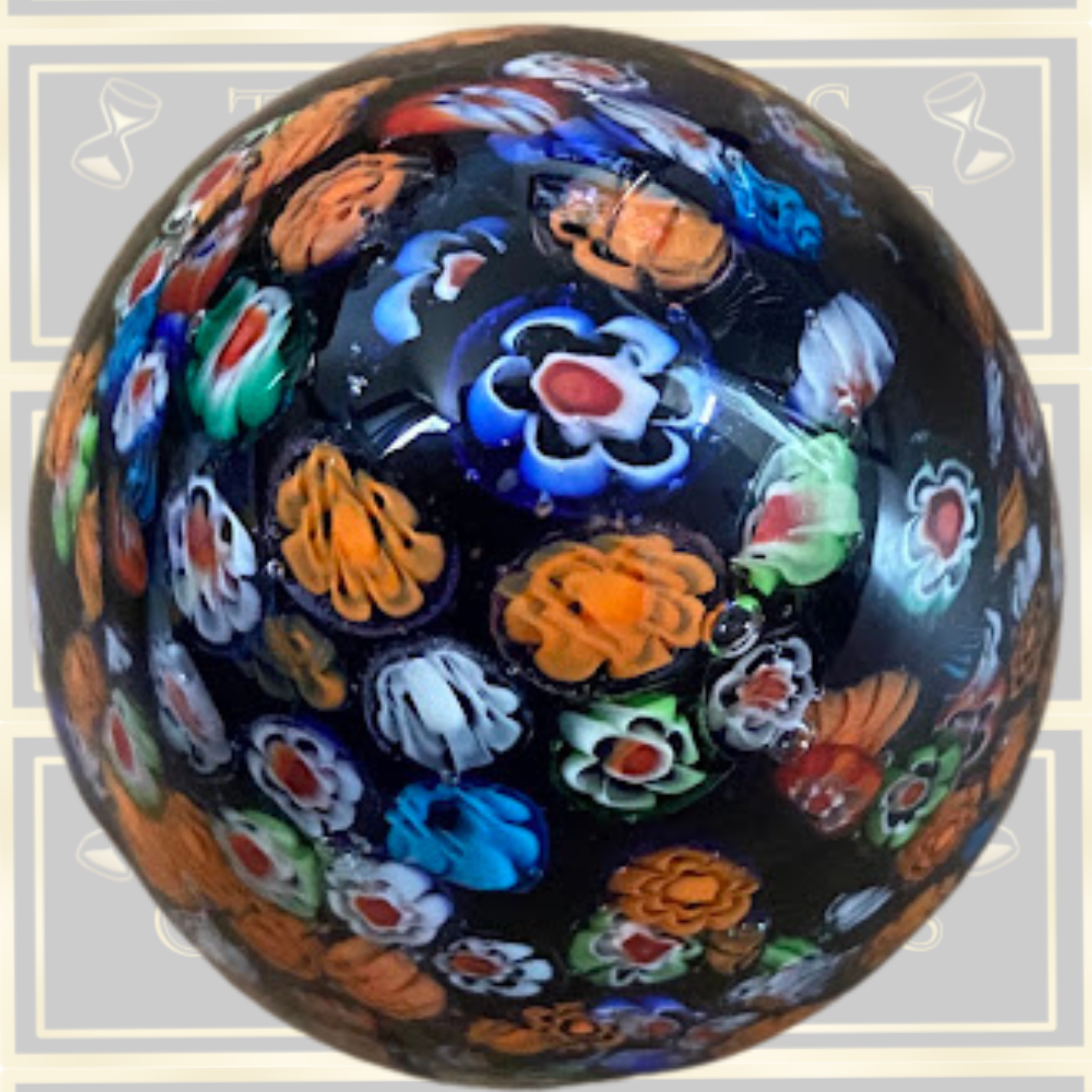 Vintage Murano Millefiori Egg Paperweight