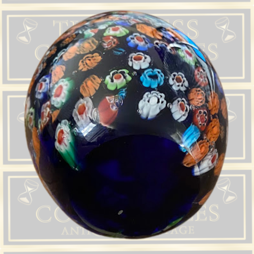 Vintage Murano Millefiori Egg Paperweight