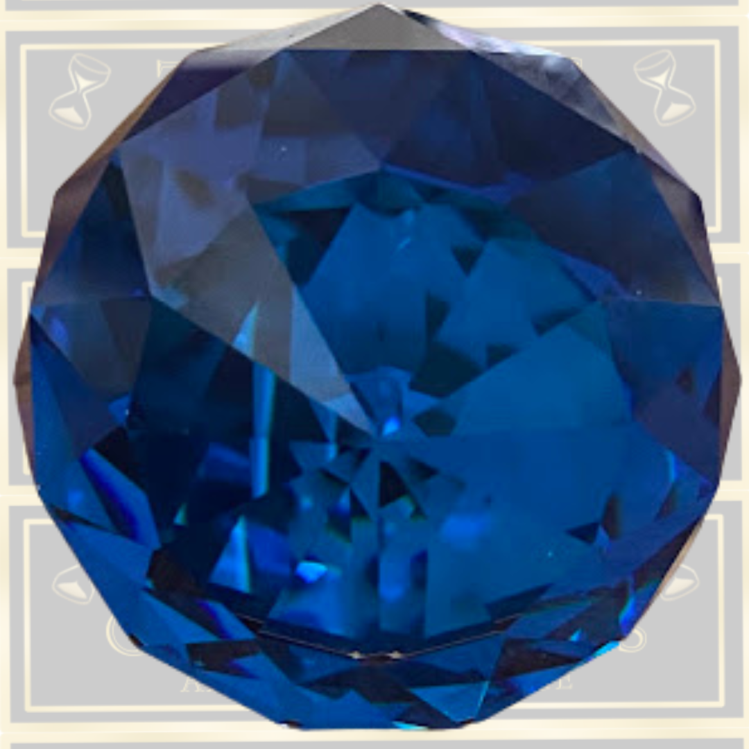 Vintage Swarovski Crystal Bermuda Blue Paperweight