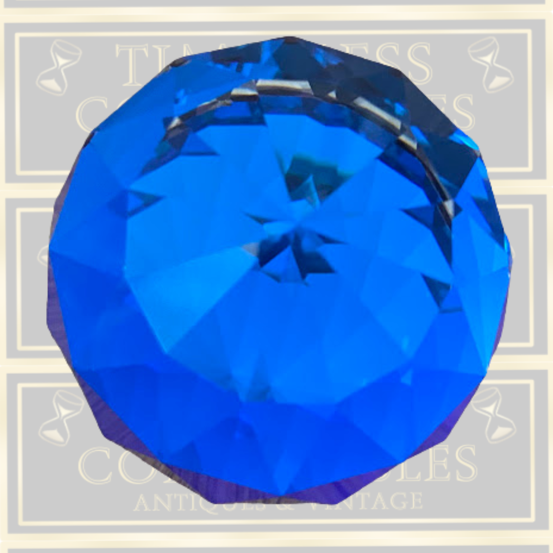 Vintage Swarovski Crystal Bermuda Blue Paperweight