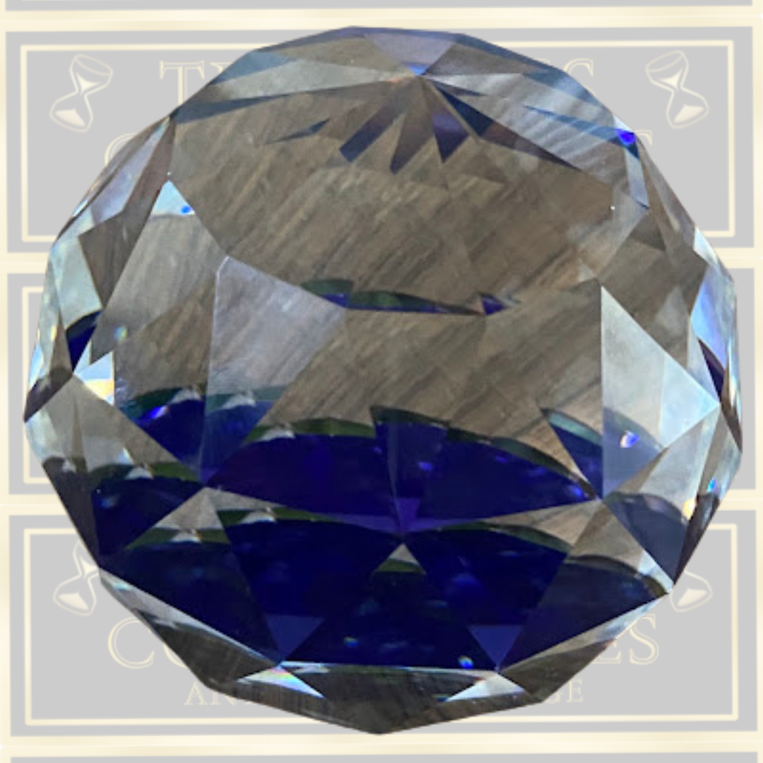 Vintage Swarovski Crystal Bermuda Blue Paperweight