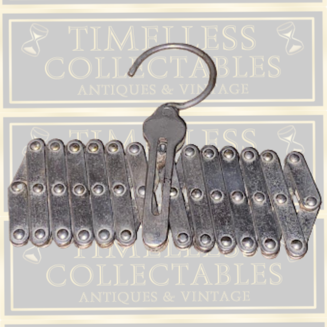 Vintage Expanding Metal Scissor Travel Clothes Hanger