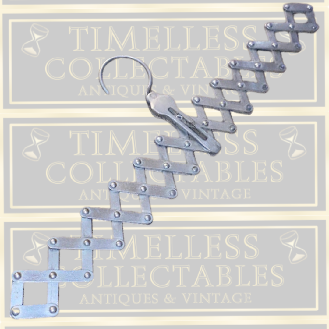 Vintage Expanding Metal Scissor Travel Clothes Hanger