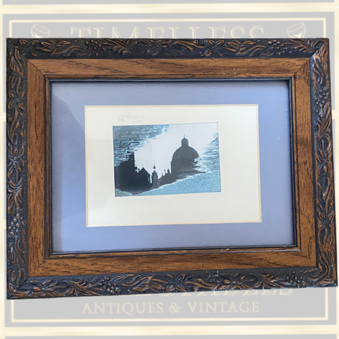 Vintage Pair Garry Seidel Signed Architectural Prints
