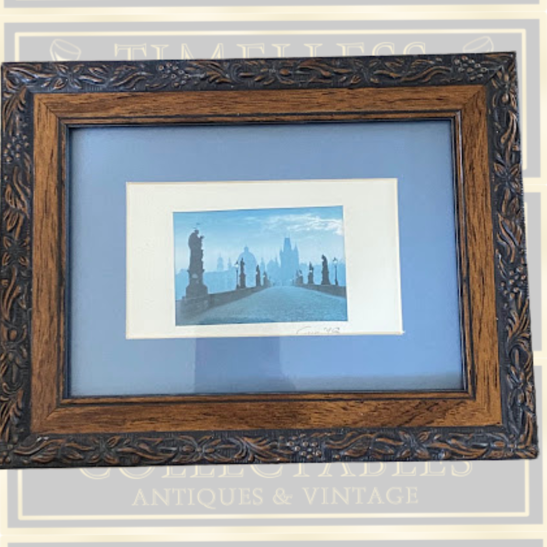 Vintage Pair Garry Seidel Signed Architectural Prints