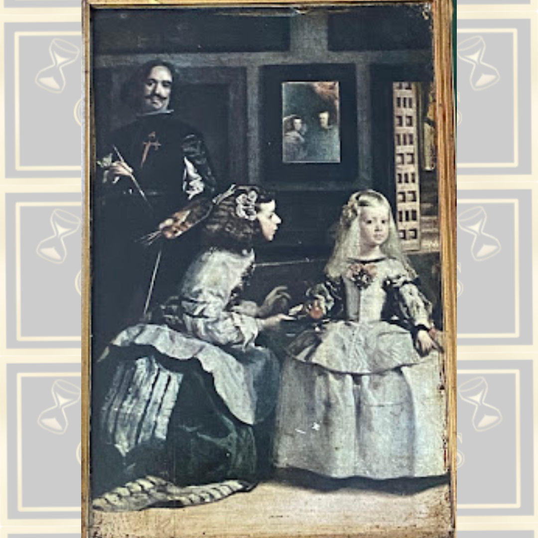 Antique Framed Print Cropped Las Meninas (The Maids of Honour) Painting