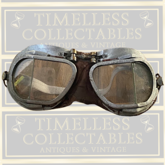 Vintage RAF Mk. VIII Split-Lens Aviator Goggles