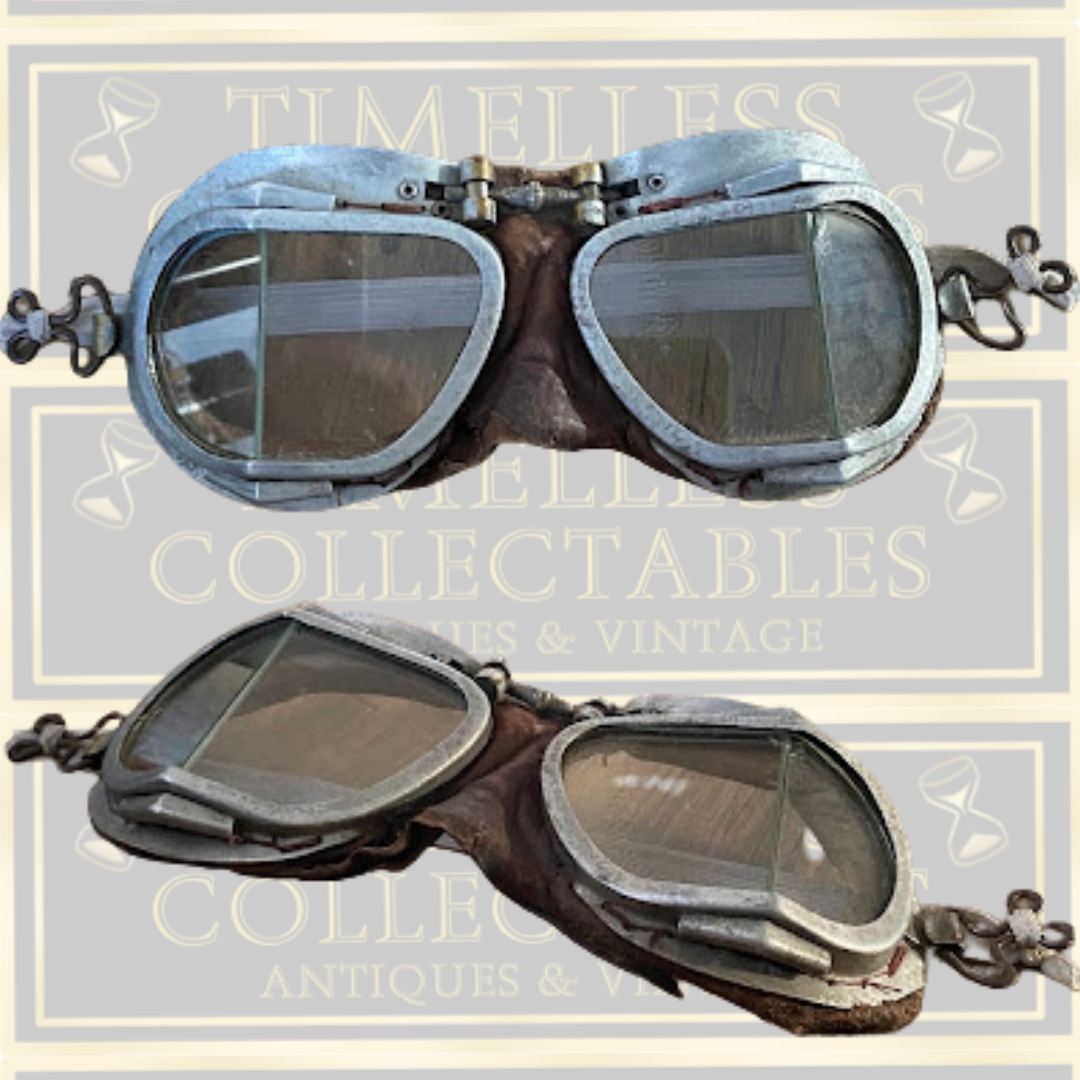 Vintage RAF Mk. VIII Split-Lens Aviator Goggles