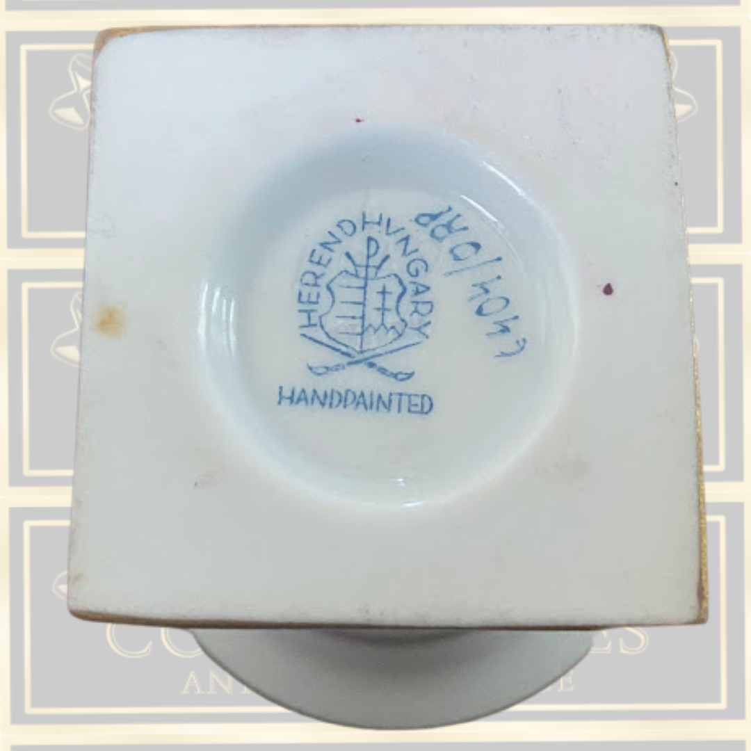 Herend Porcelain Claw Footed Porcelain Toothpick Holder