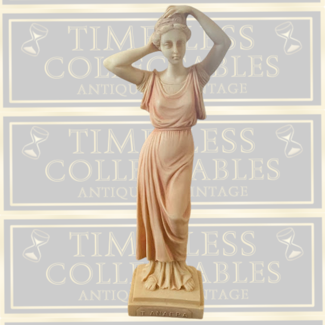 Tanagra Statue: Handmade Greek Alabaster Sculpture