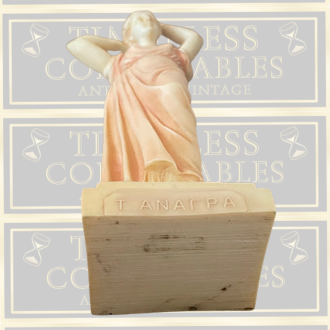 Tanagra Statue: Handmade Greek Alabaster Sculpture