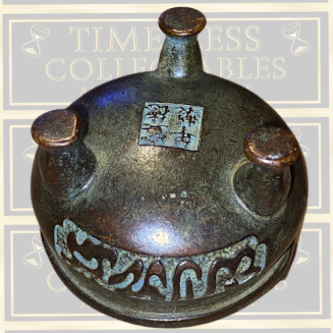 Antique Small Bronze Chinese Bronze Tripod Incense Burner
