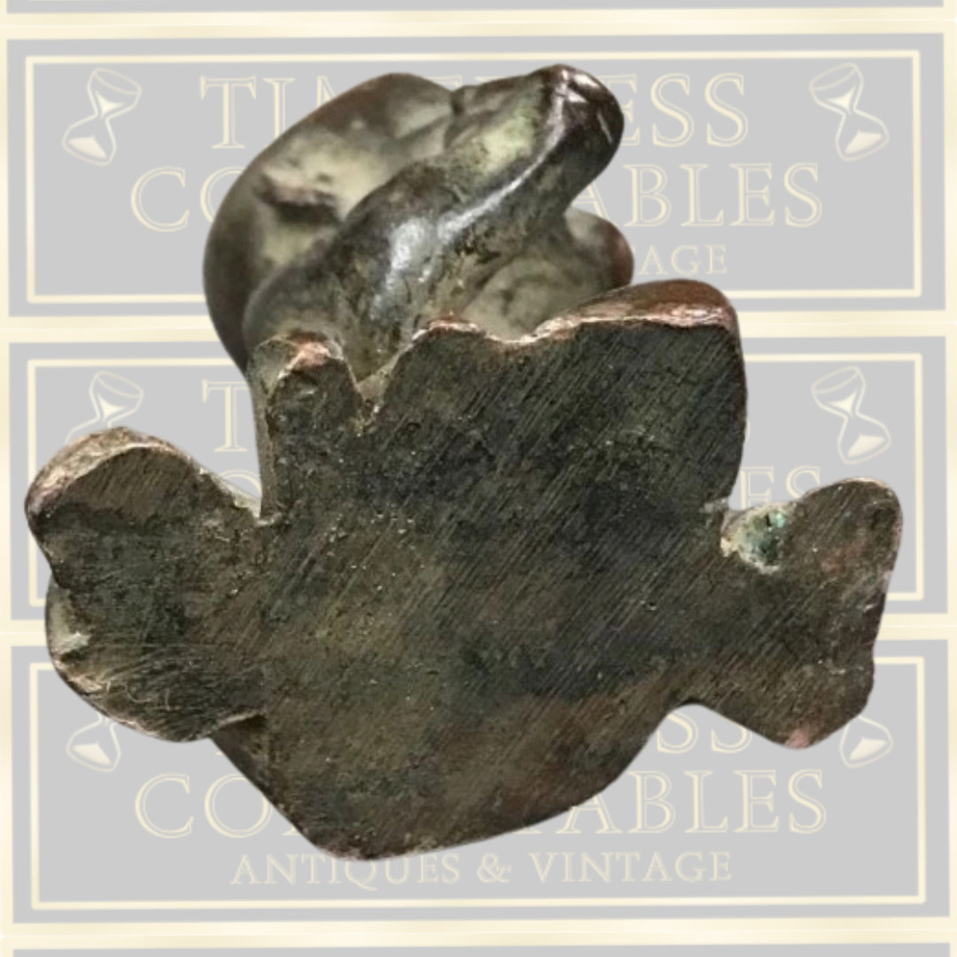 Antique Bronze Little Monk with Smiling Face