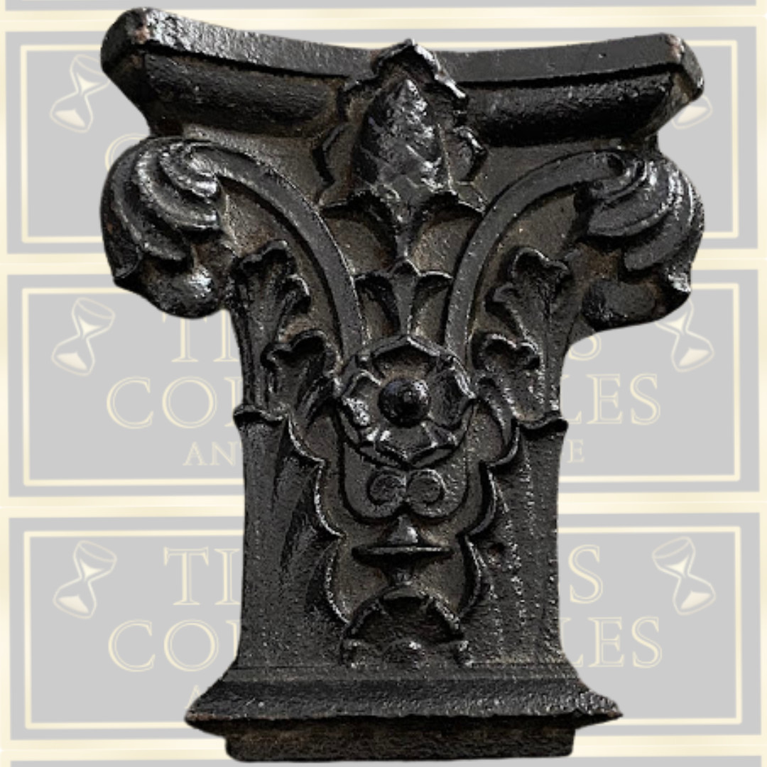 Antique French Iron Architectural Ornament Piece