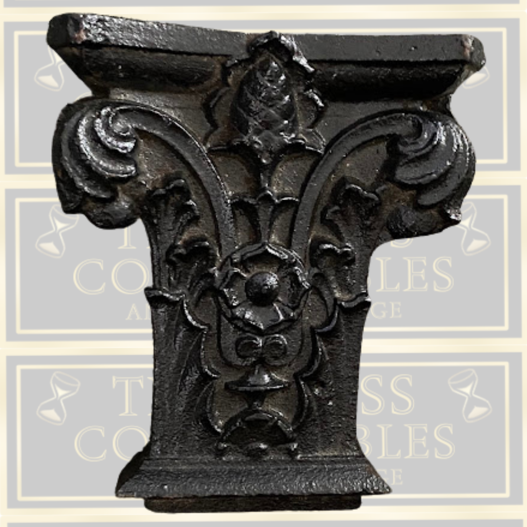 Antique French Iron Architectural Ornament Piece