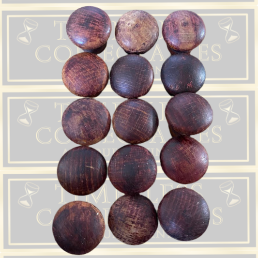 Antique Solid Turned Hardwood Mushroom knobs