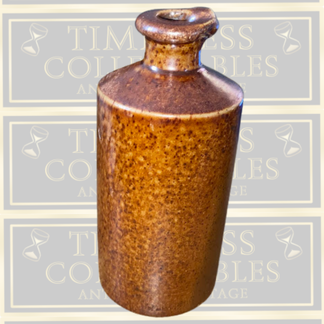 Antique Brown Glazed Stoneware Master Ink Bottle