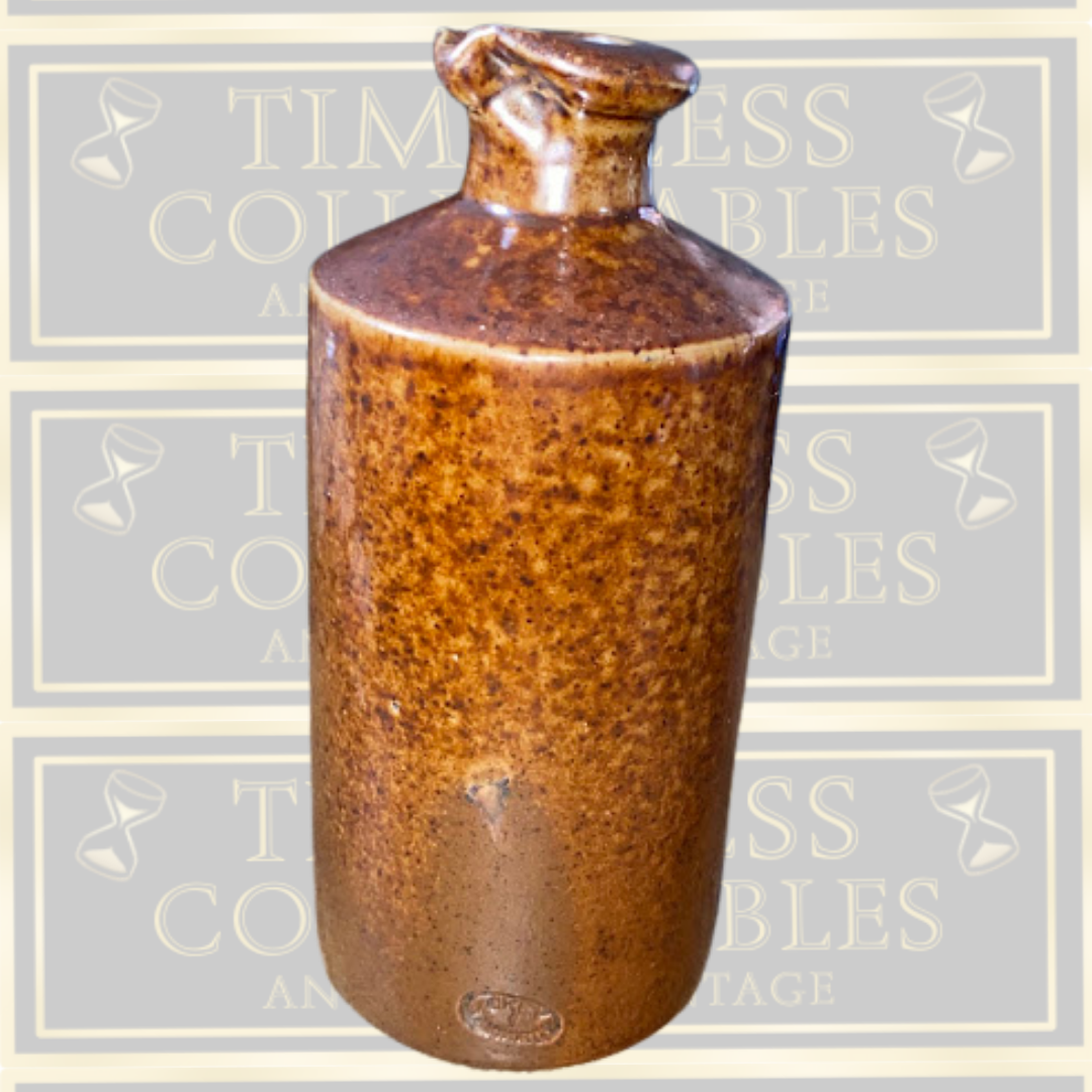 Antique Brown Glazed Stoneware Master Ink Bottle