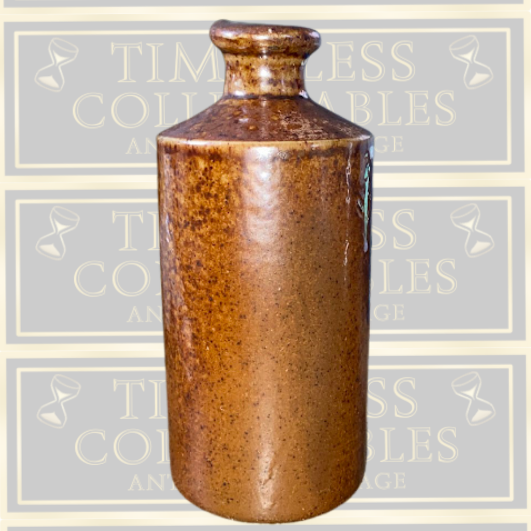 Antique Brown Glazed Stoneware Master Ink Bottle