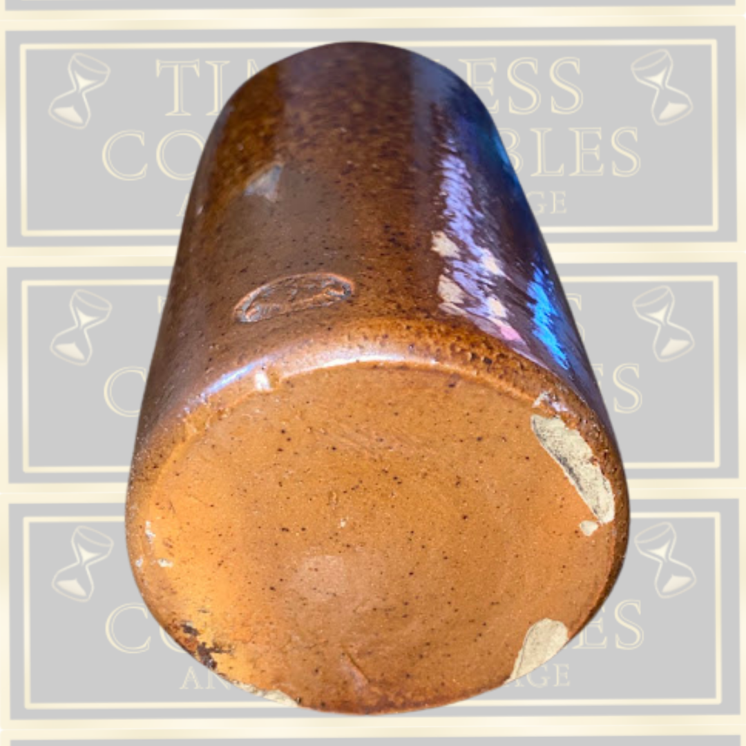 Antique Brown Glazed Stoneware Master Ink Bottle