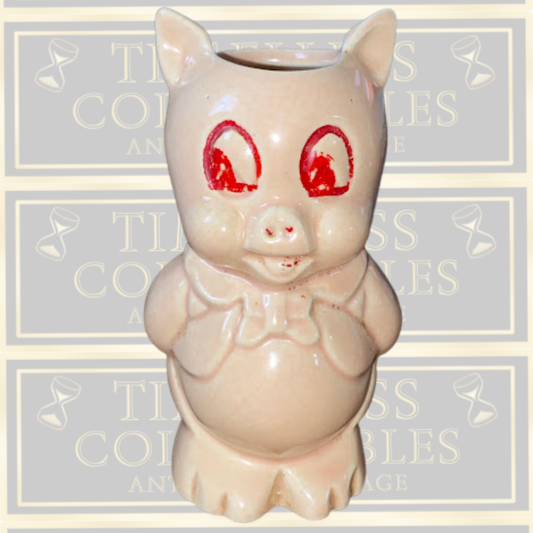 Vintage Mcmasters Pink Pig Red Eye Planter