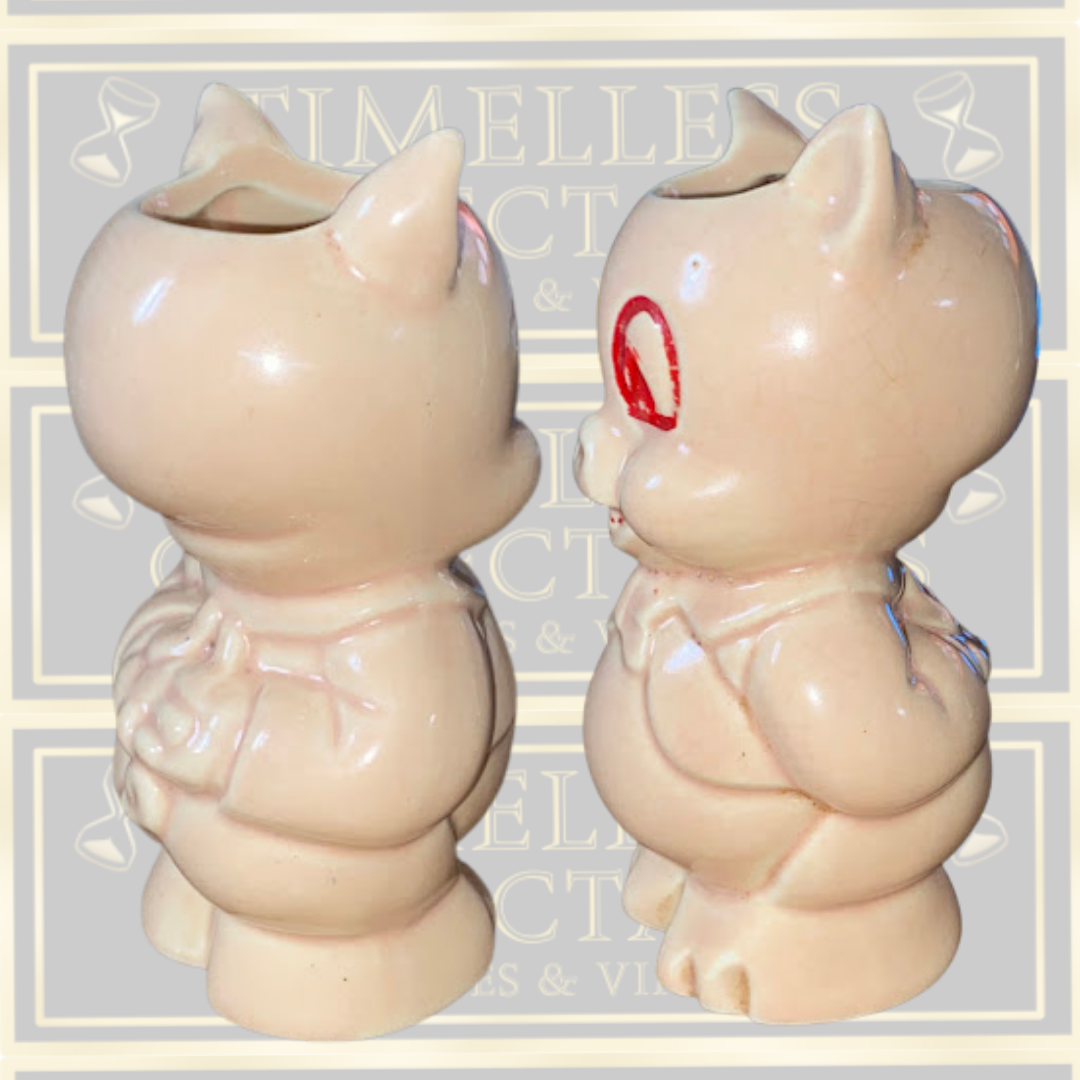 Vintage Mcmasters Pink Pig Red Eye Planter