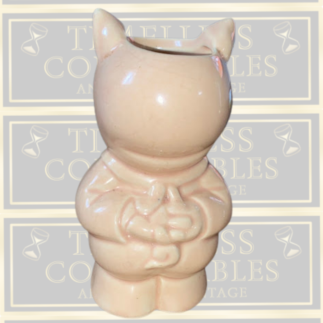 Vintage Mcmasters Pink Pig Red Eye Planter