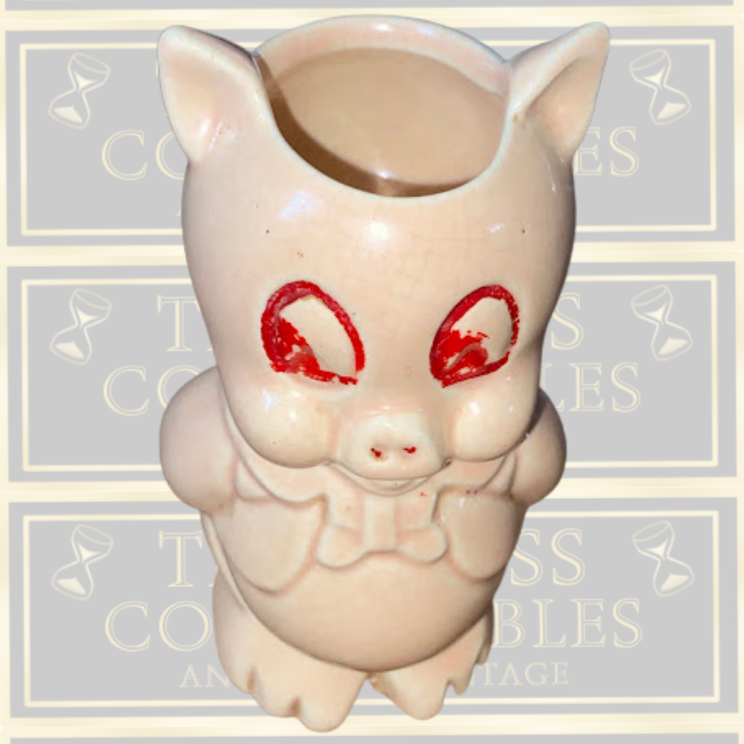 Vintage Mcmasters Pink Pig Red Eye Planter