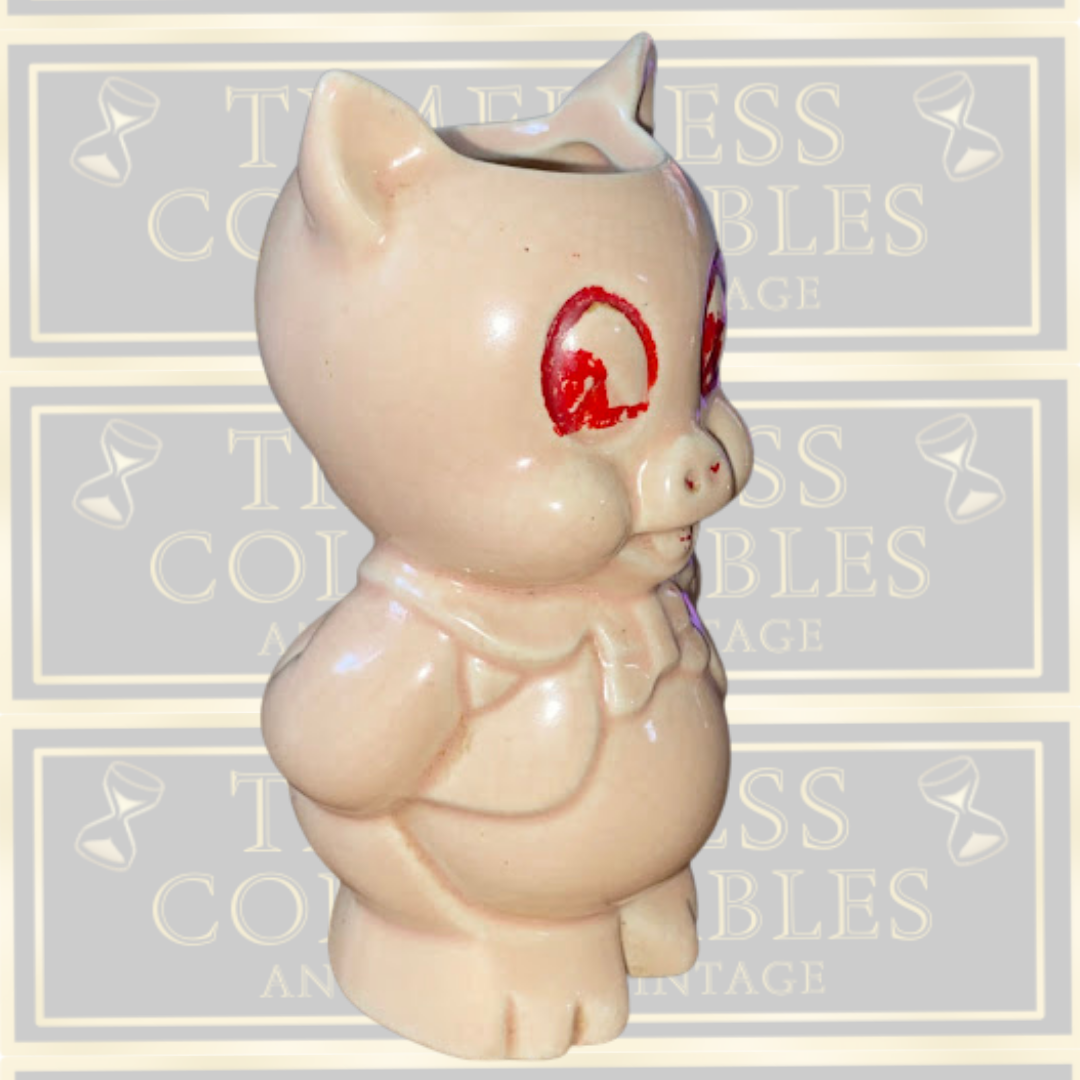 Vintage Mcmasters Pink Pig Red Eye Planter