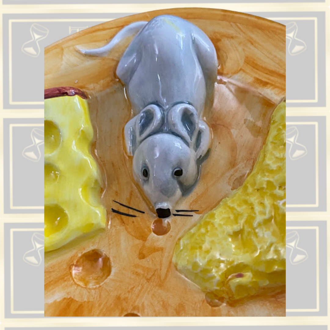 Vintage Italian Ceramic 3D Cheese Platter