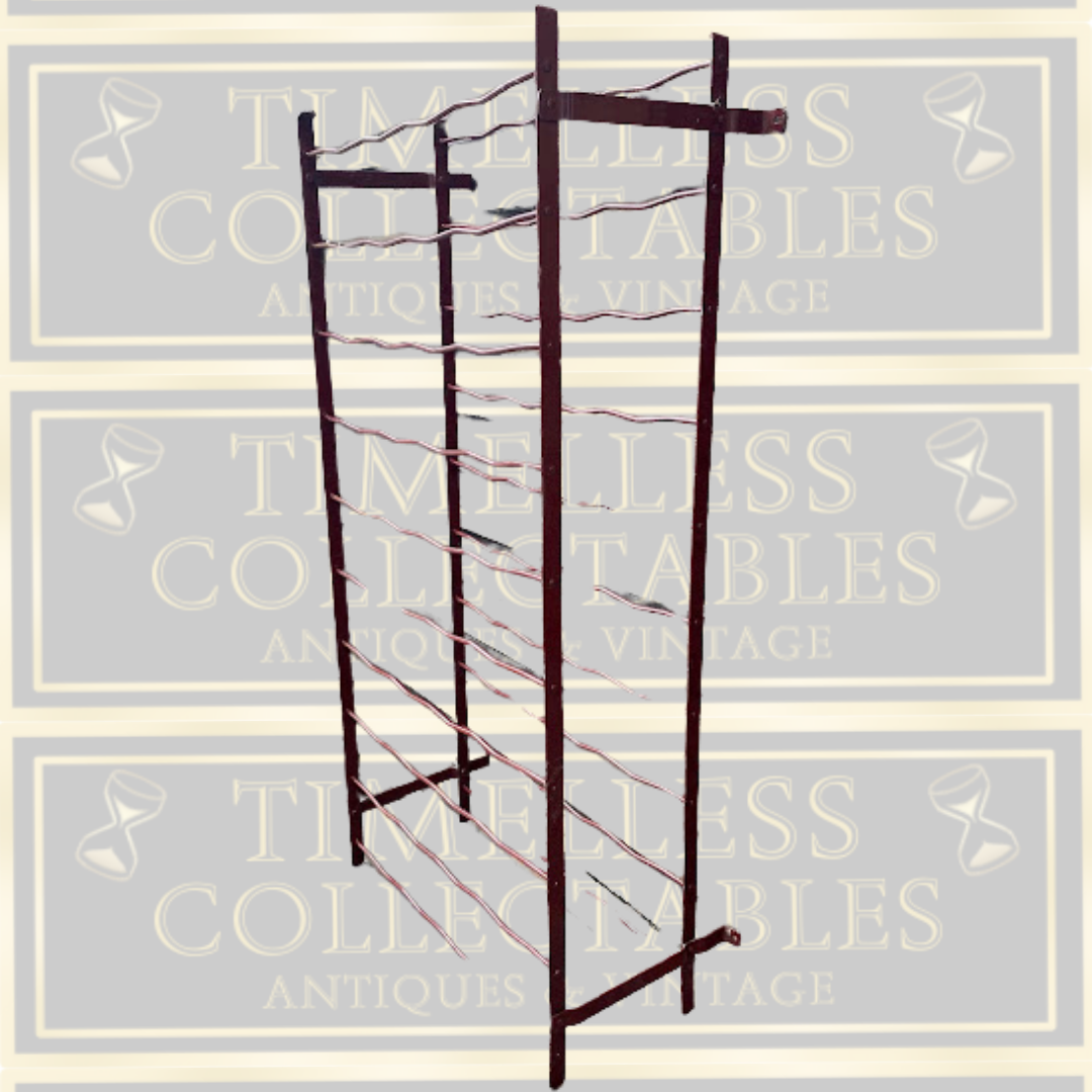 Vintage French 50 Bottle Metal Wine Rack