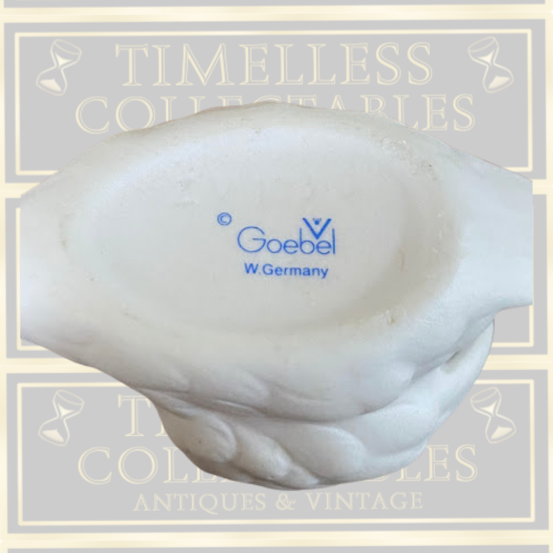 Three Vintage Goebel White Porcelain Swan Figurine West Germany