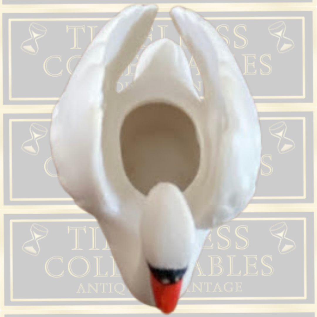 Three Vintage Goebel White Porcelain Swan Figurine West Germany