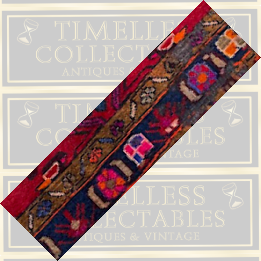Vintage Hand-knotted Persian Hamadan Vibrant Tribal Rug