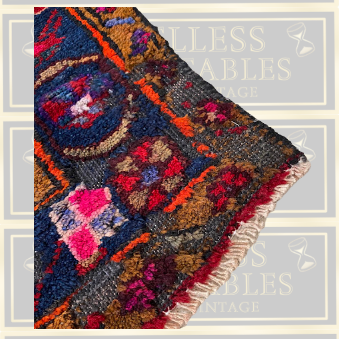 Vintage Hand-knotted Persian Hamadan Vibrant Tribal Rug