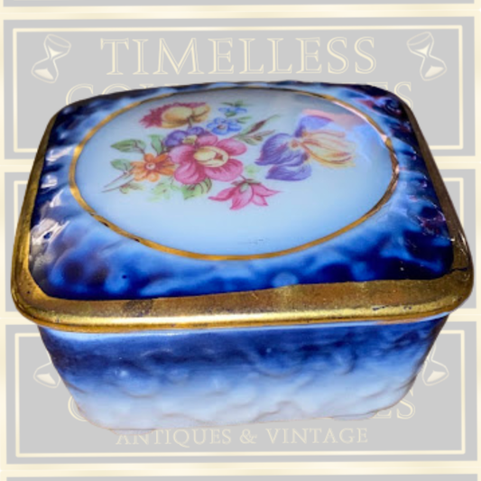 Vintage German Porcelain Dresden trinket box