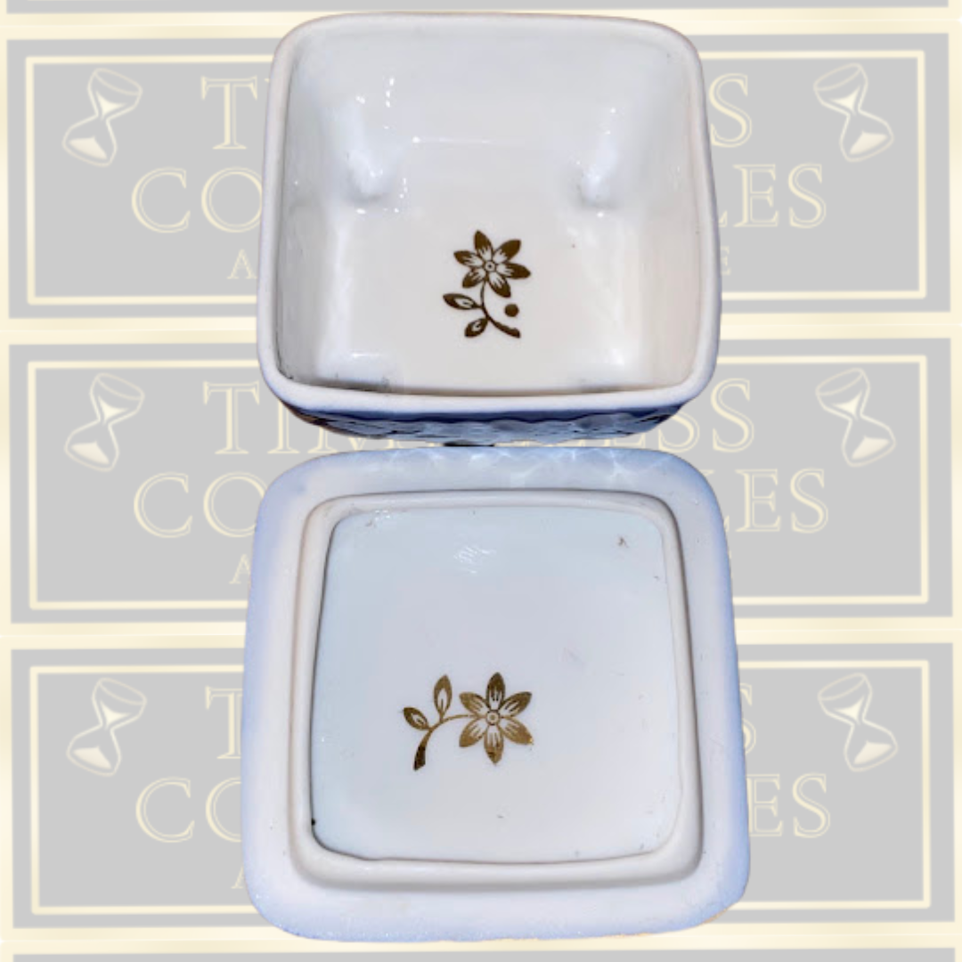Vintage German Porcelain Dresden trinket box