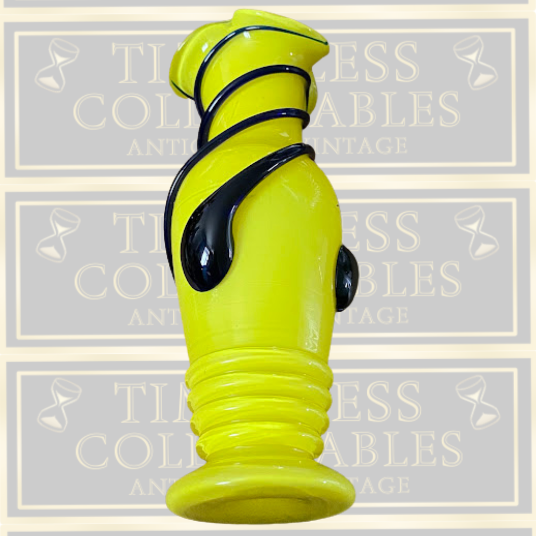 Vintage Czech Vibrant Yellow Tango Glass Vase