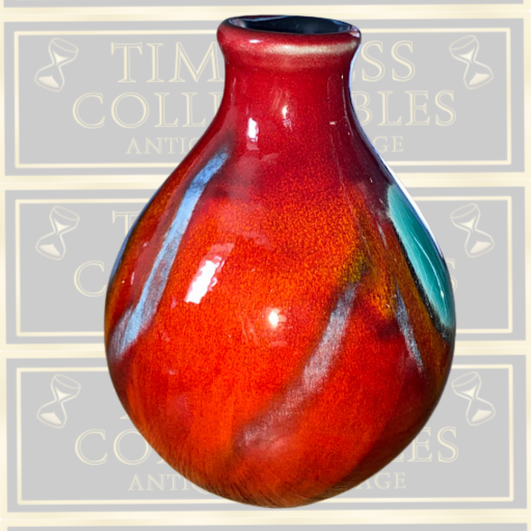 Vintage Pair Poole Pottery Volcano design Vases