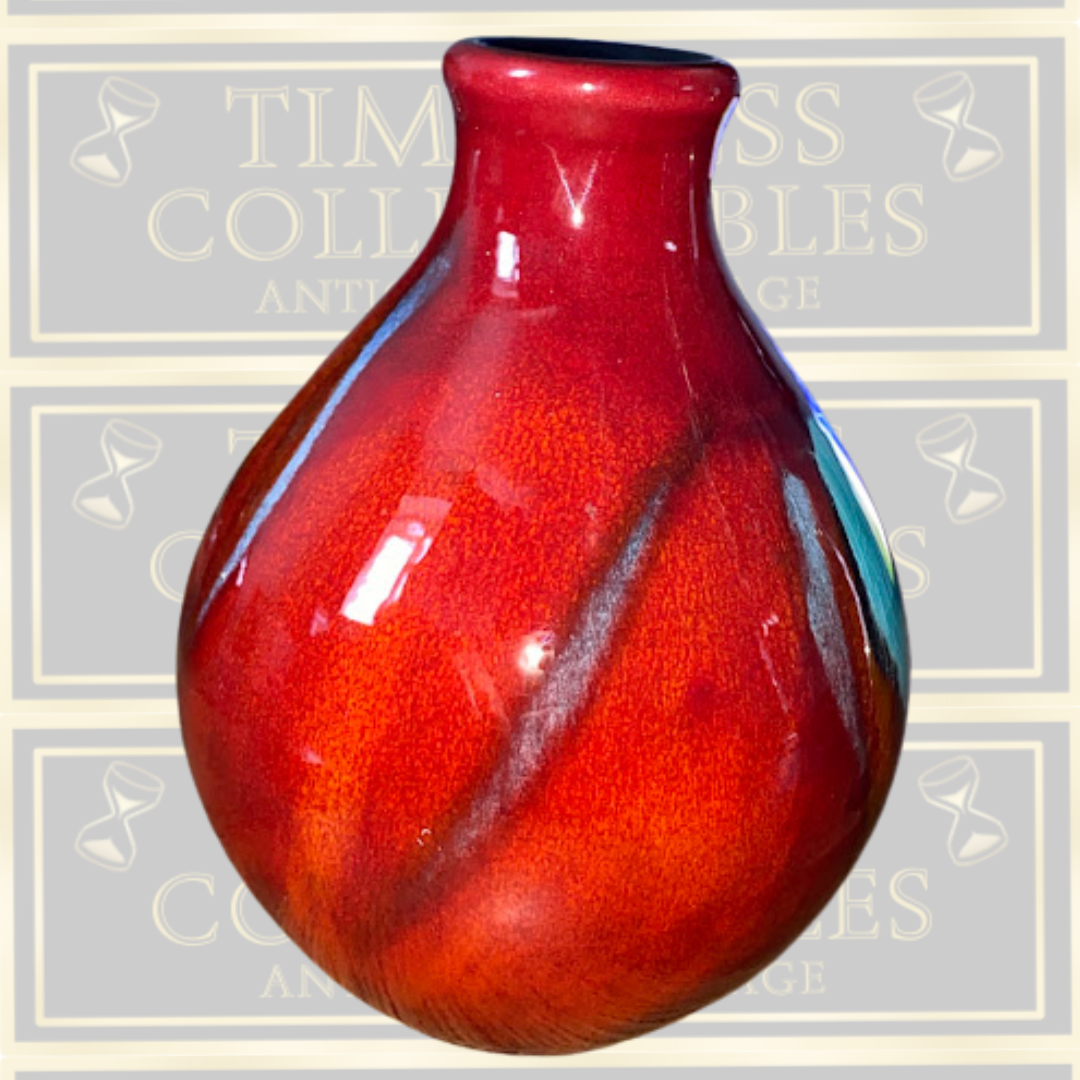 Vintage Pair Poole Pottery Volcano design Vases