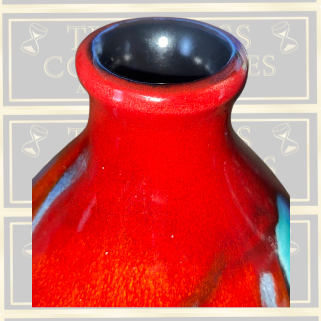 Vintage Pair Poole Pottery Volcano design Vases