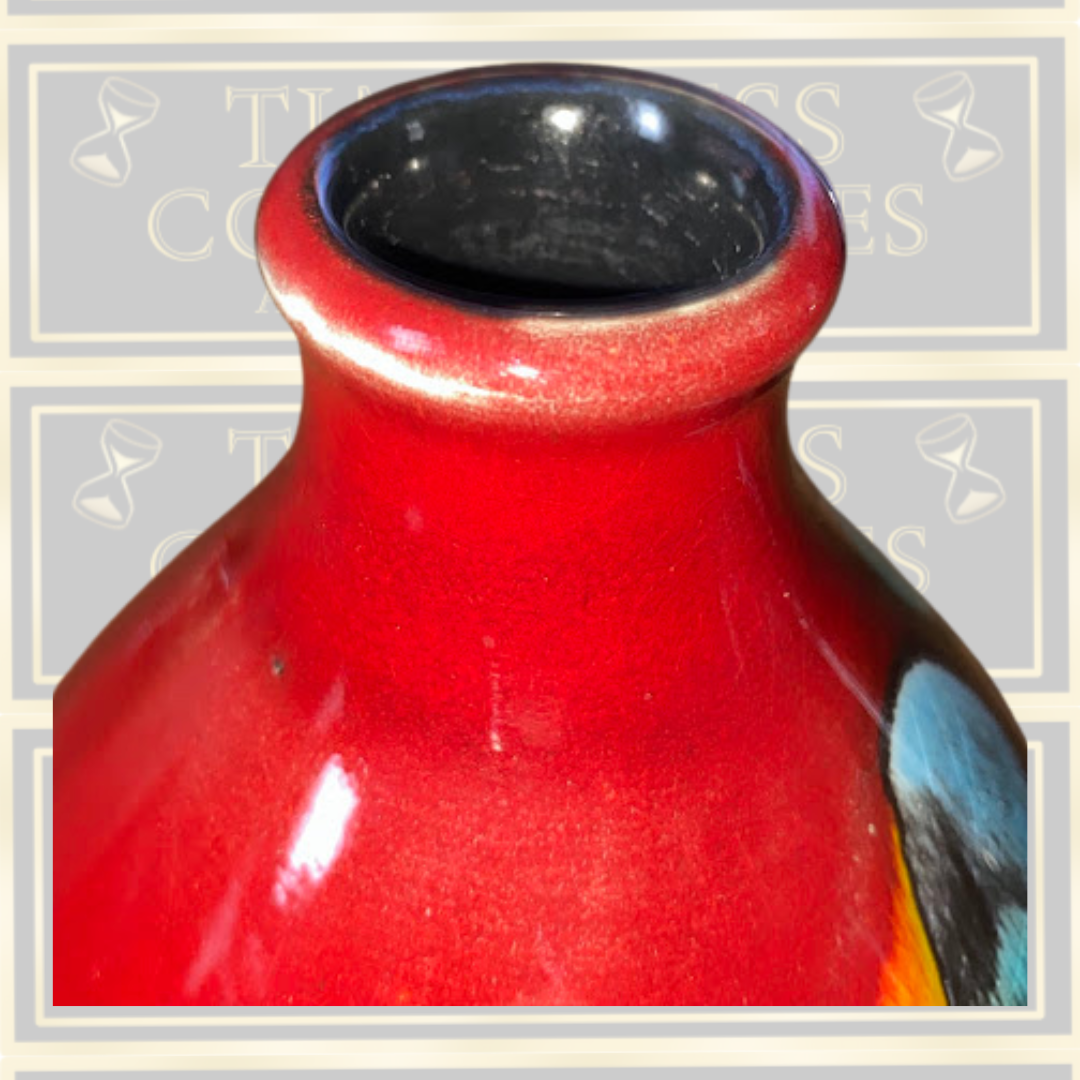 Vintage Pair Poole Pottery Volcano design Vases