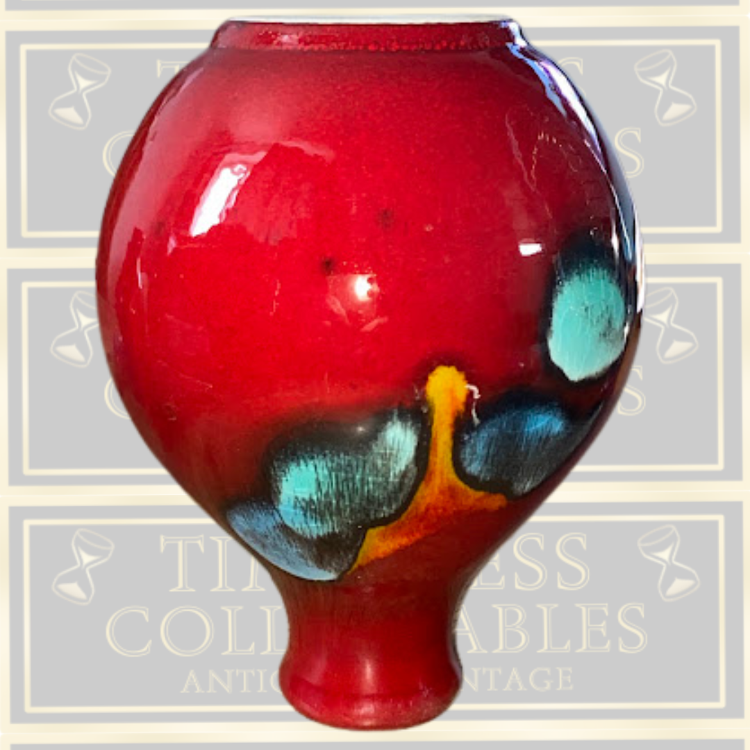 Vintage Pair Poole Pottery Volcano design Vases